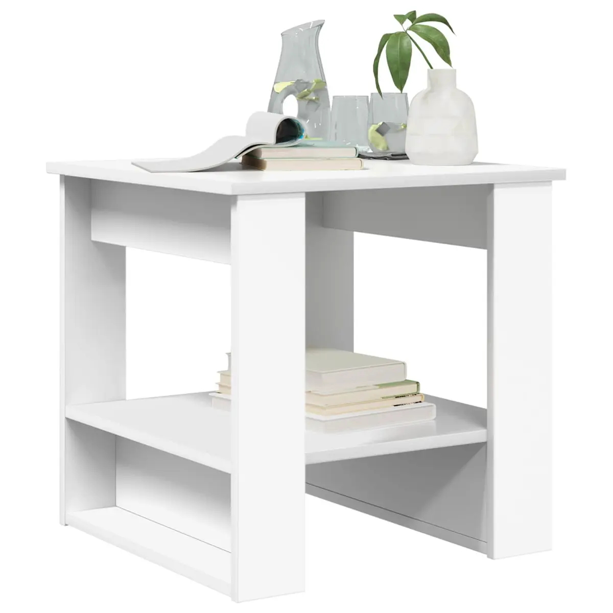 White Coffee Table with Storage