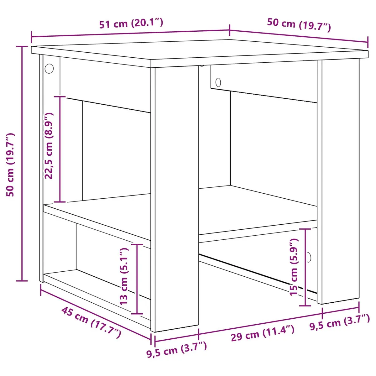 White Coffee Table with Storage