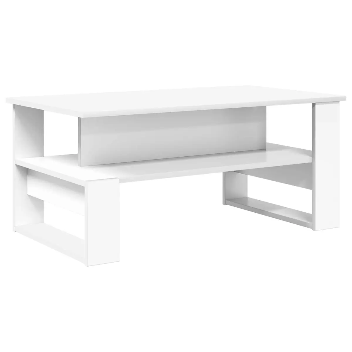 White Coffee Table with Storage Solutions