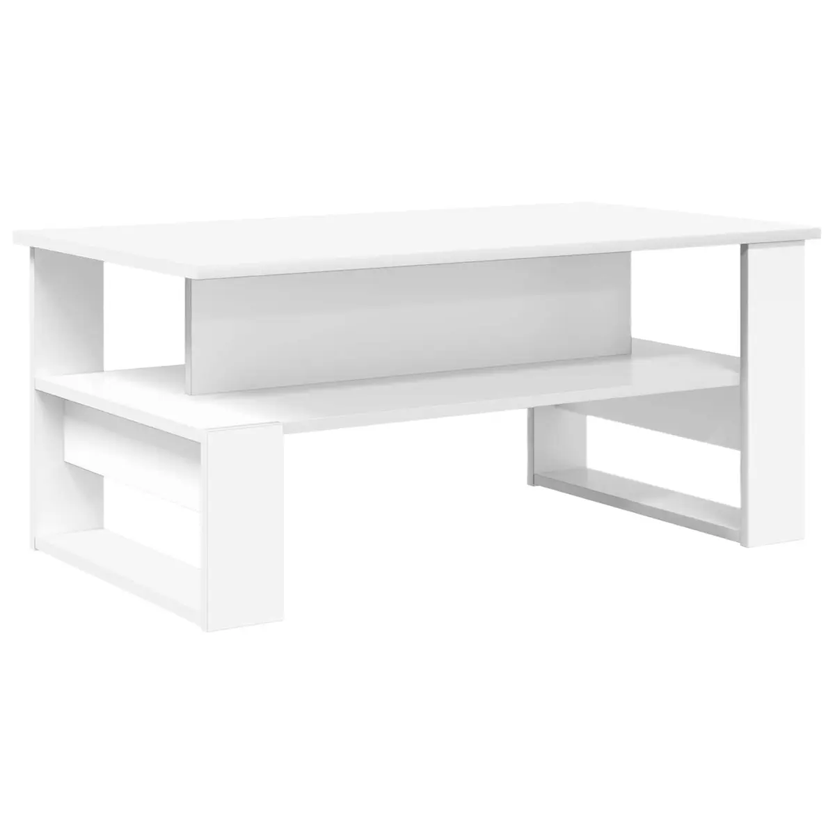 White Coffee Table with Storage Solutions