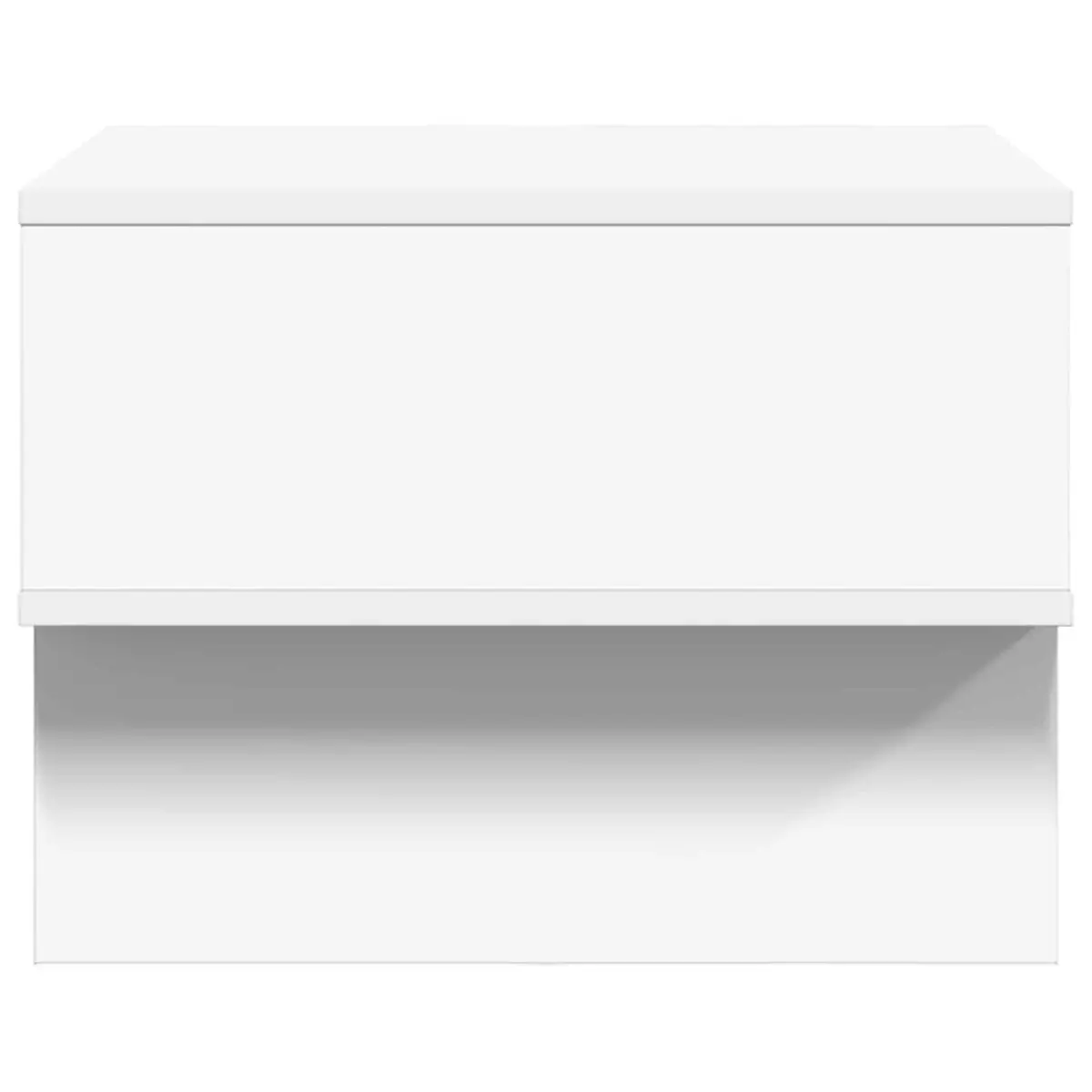 White Coffee Table Modern Living Room Accent Furniture Engineered Wood Storage