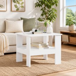 Your Friendly White Coffee Table for Everyday Use 57x55x45cm
