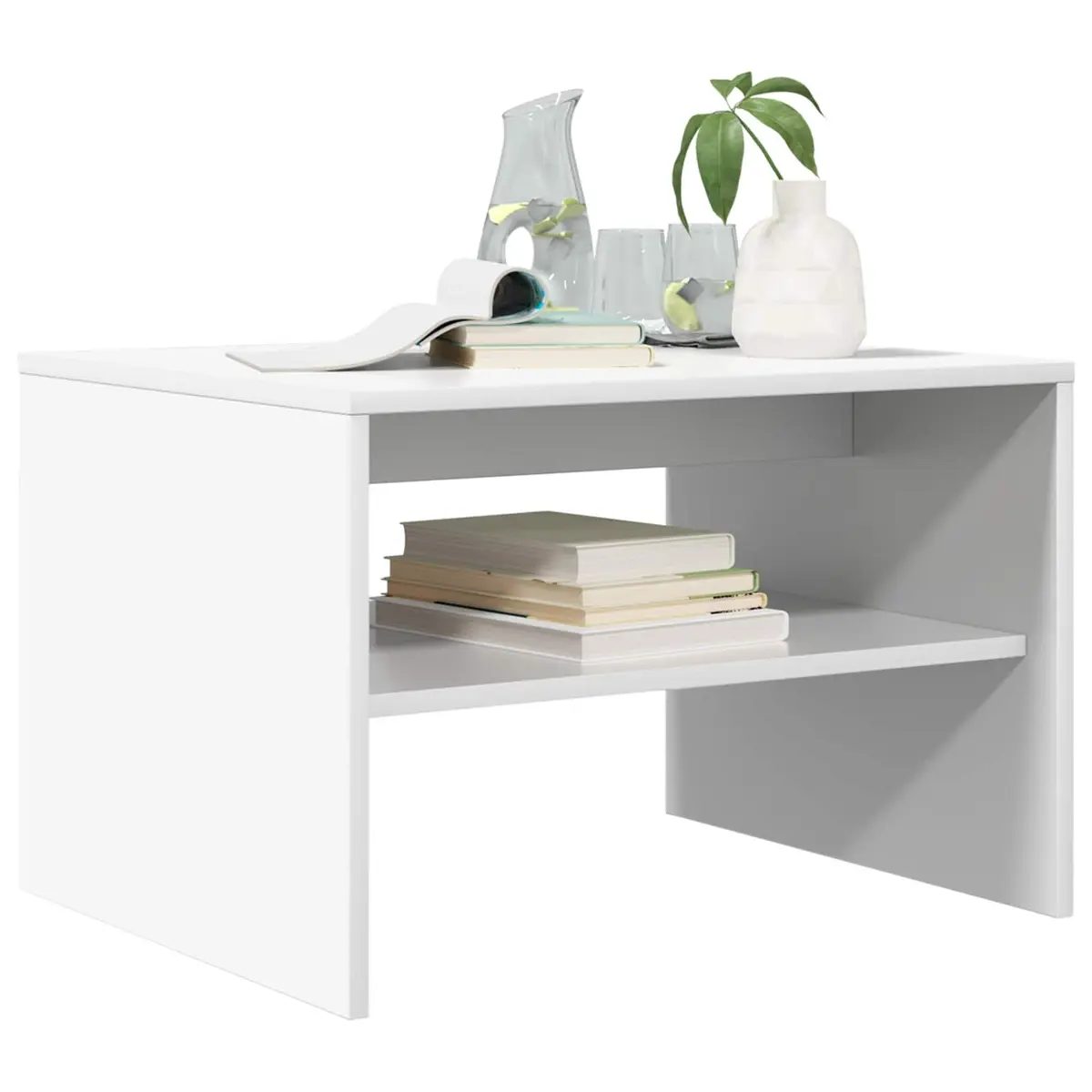 White Coffee Table with Smart Storage Solutions