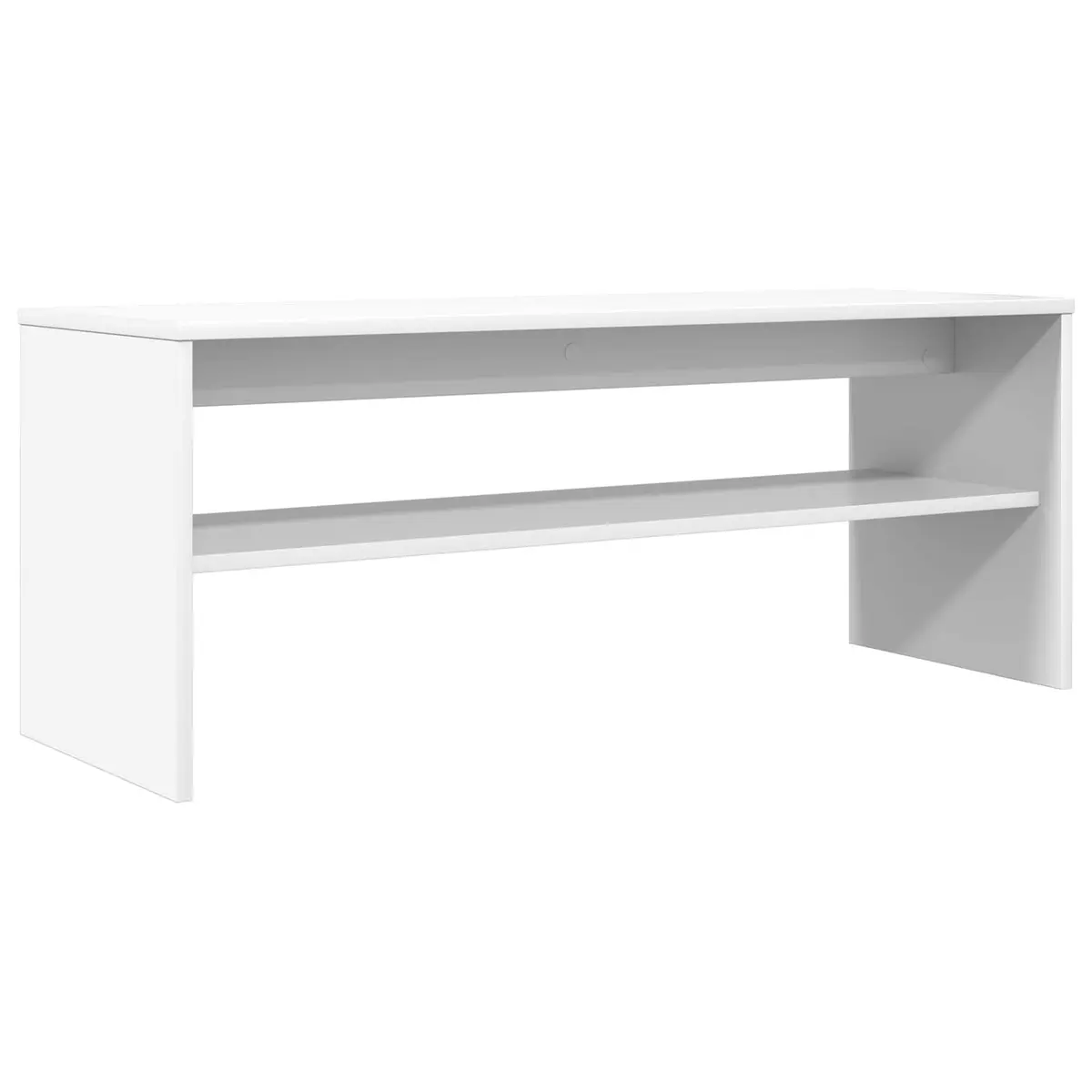 TV Cabinet Modern White Engineered Wood Living Room Storage Unit