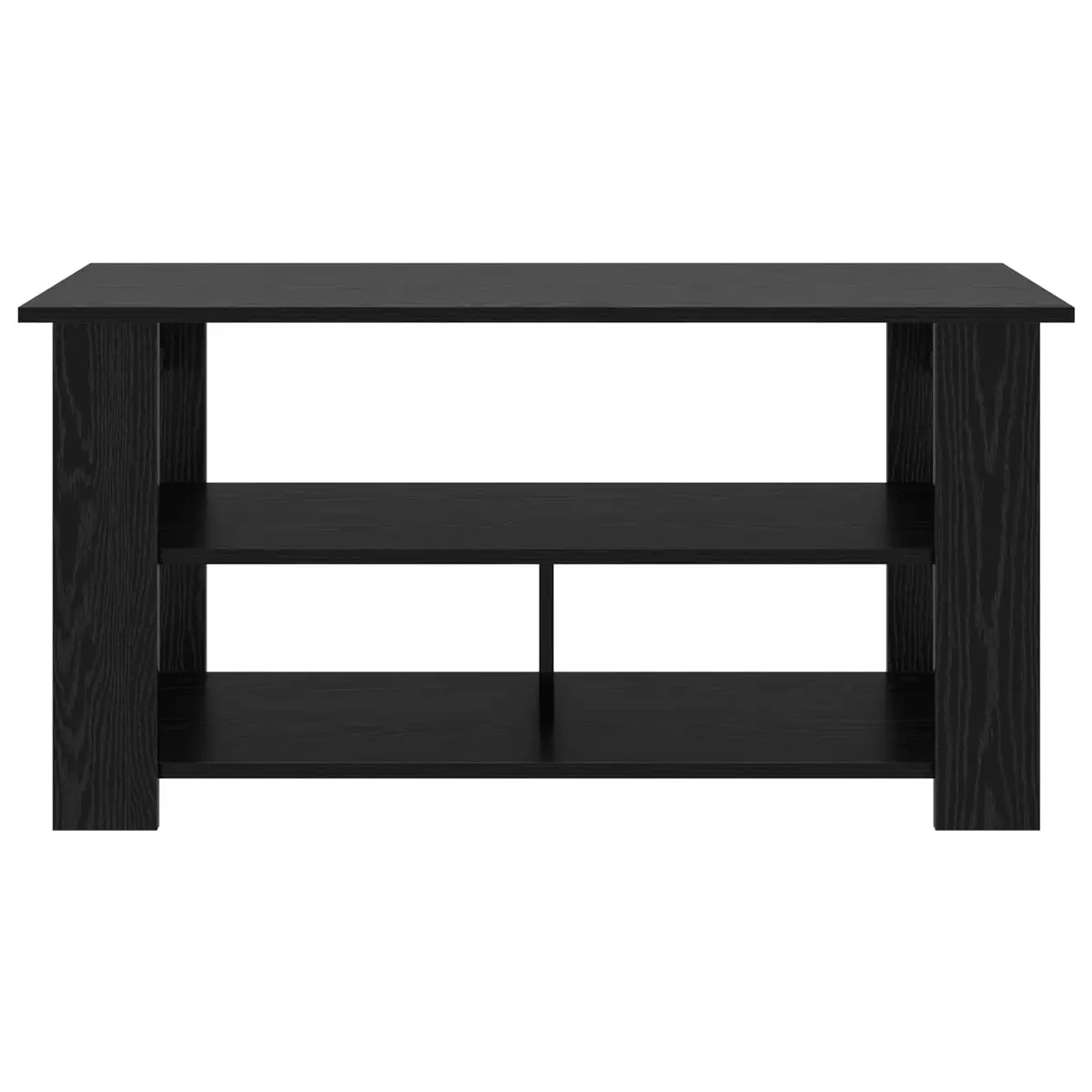 TV Stand Modern Black Oak Engineered Wood 100x40x50cm