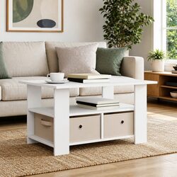 Your New White Coffee Table with Practical Storage