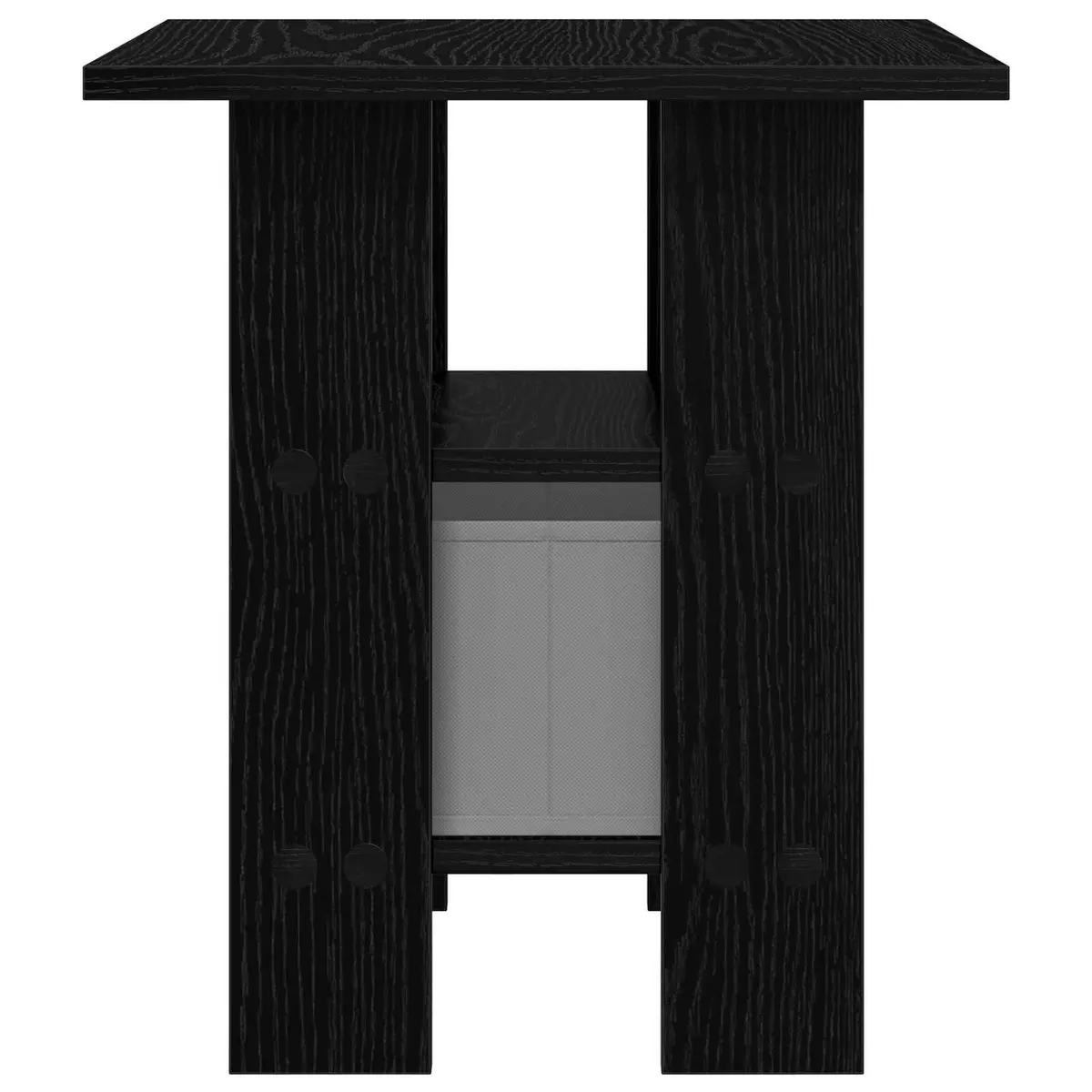 Bedside Table 2 pcs Black Modern Bedroom Furniture Nightstand Storage Drawer