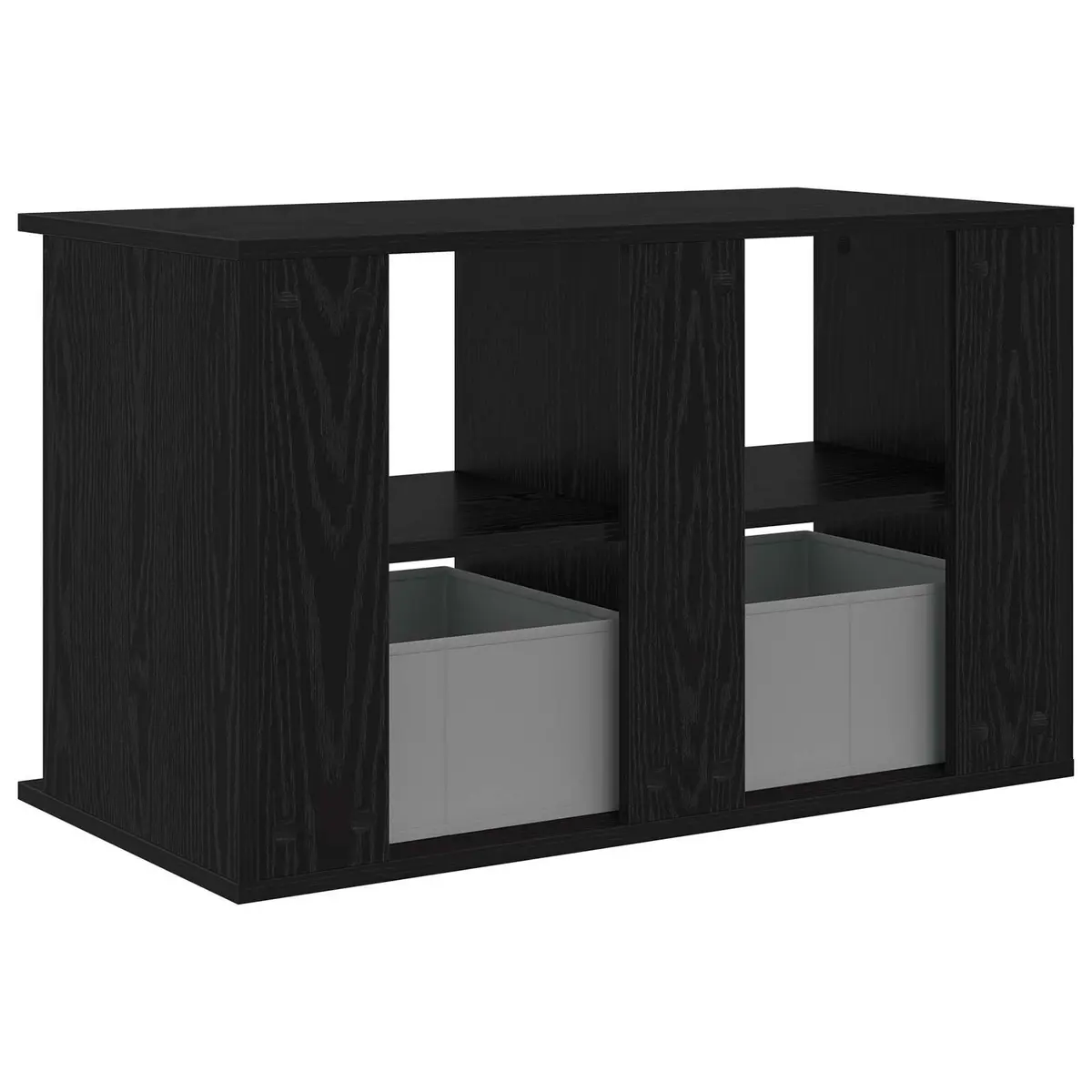 TV Stand with Drawer Black Oak Modern 79x40x48cm