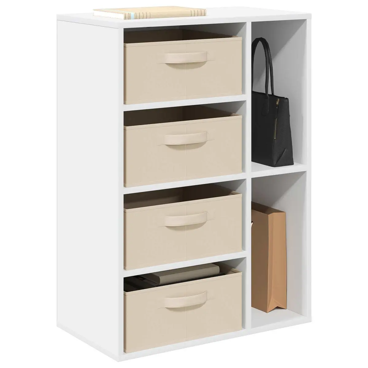 Sideboard Storage Cabinet Modern White Engineered Wood 60 x 33.5 x 84 cm