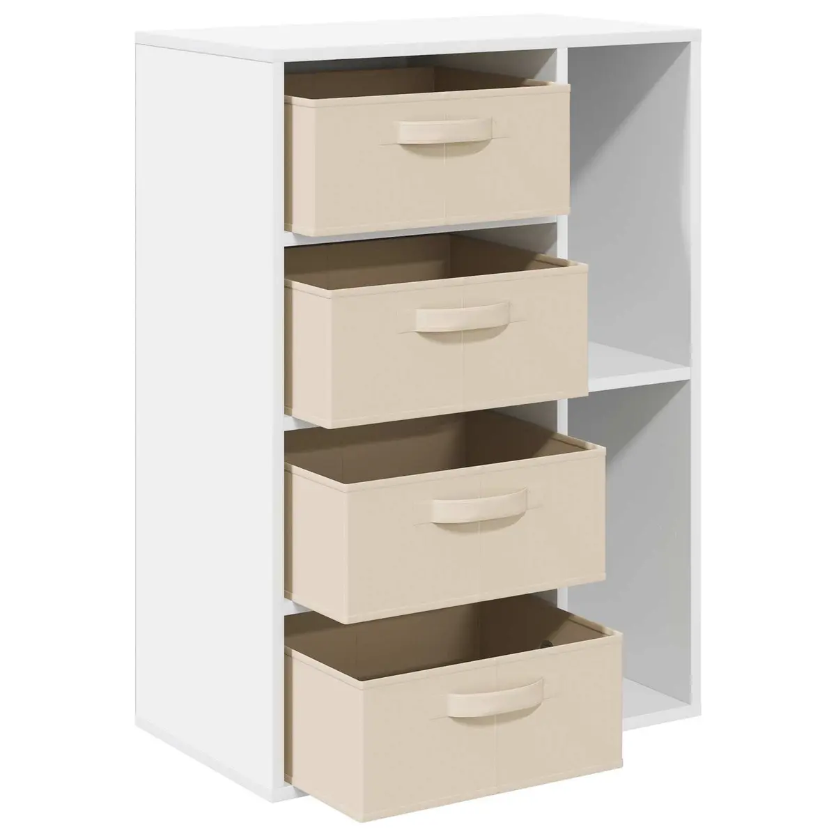 Sideboard Storage Cabinet Modern White Engineered Wood 60 x 33.5 x 84 cm