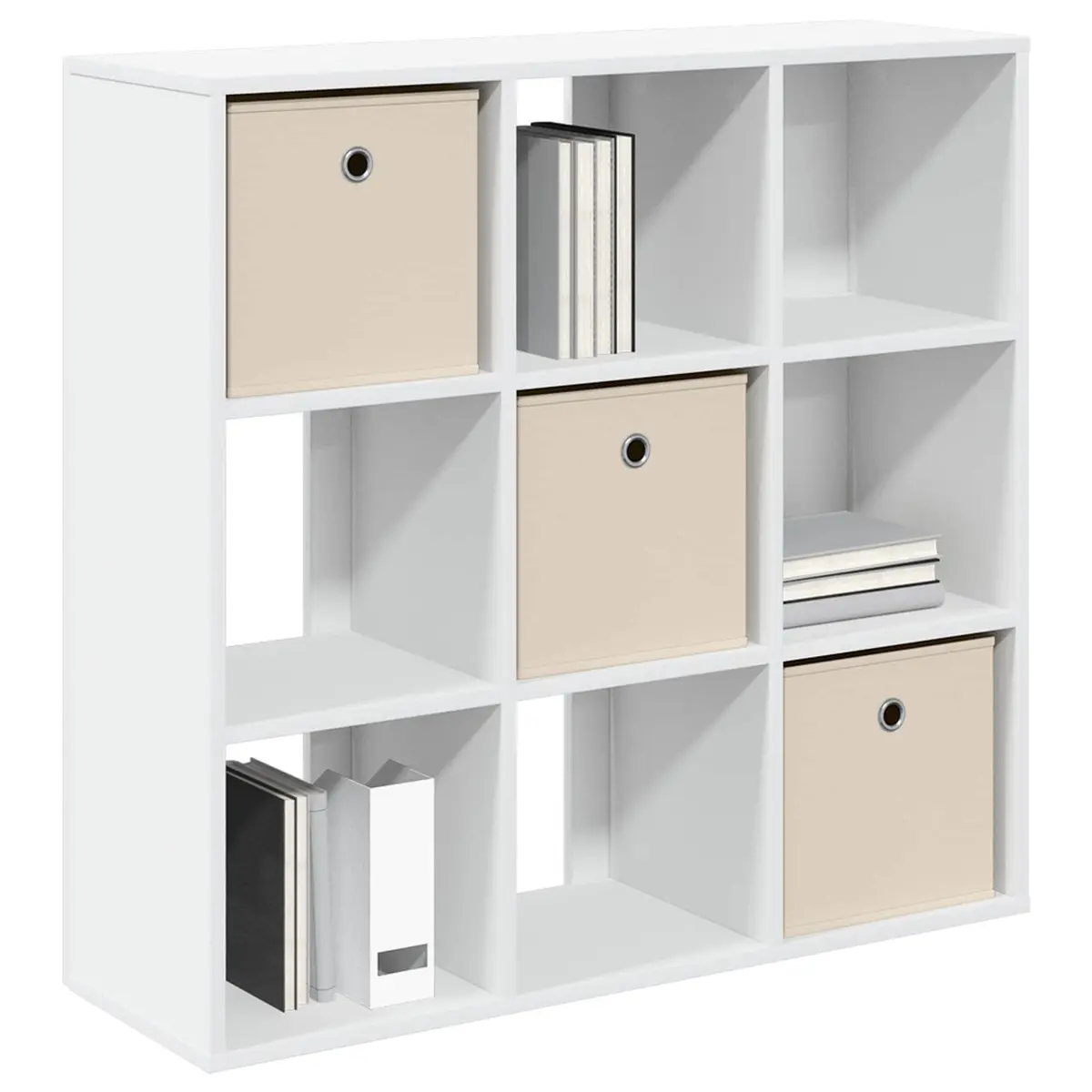 Sideboard Modern Recessed Handle White 88.5 x 29 x 84.5 cm