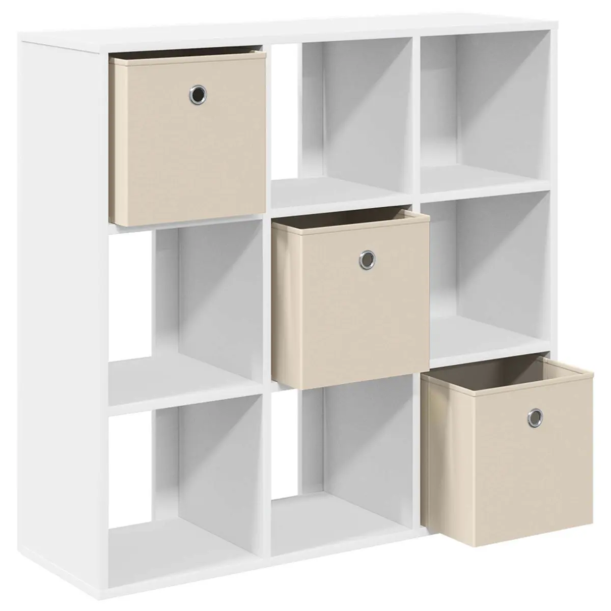 Sideboard Modern Recessed Handle White 88.5 x 29 x 84.5 cm