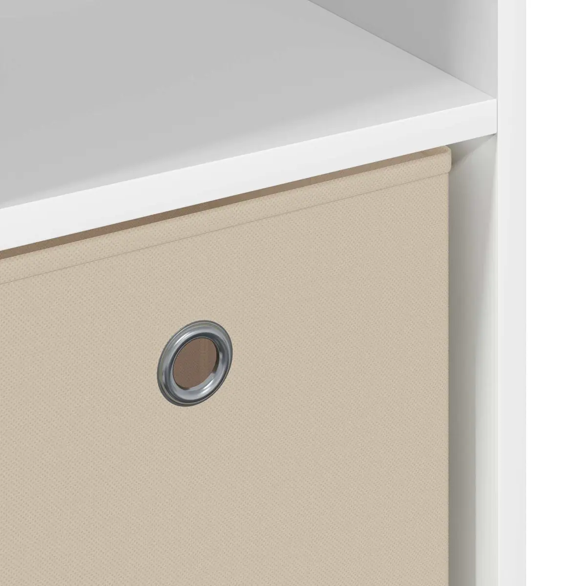 Sideboard Modern Recessed Handle White 88.5 x 29 x 84.5 cm
