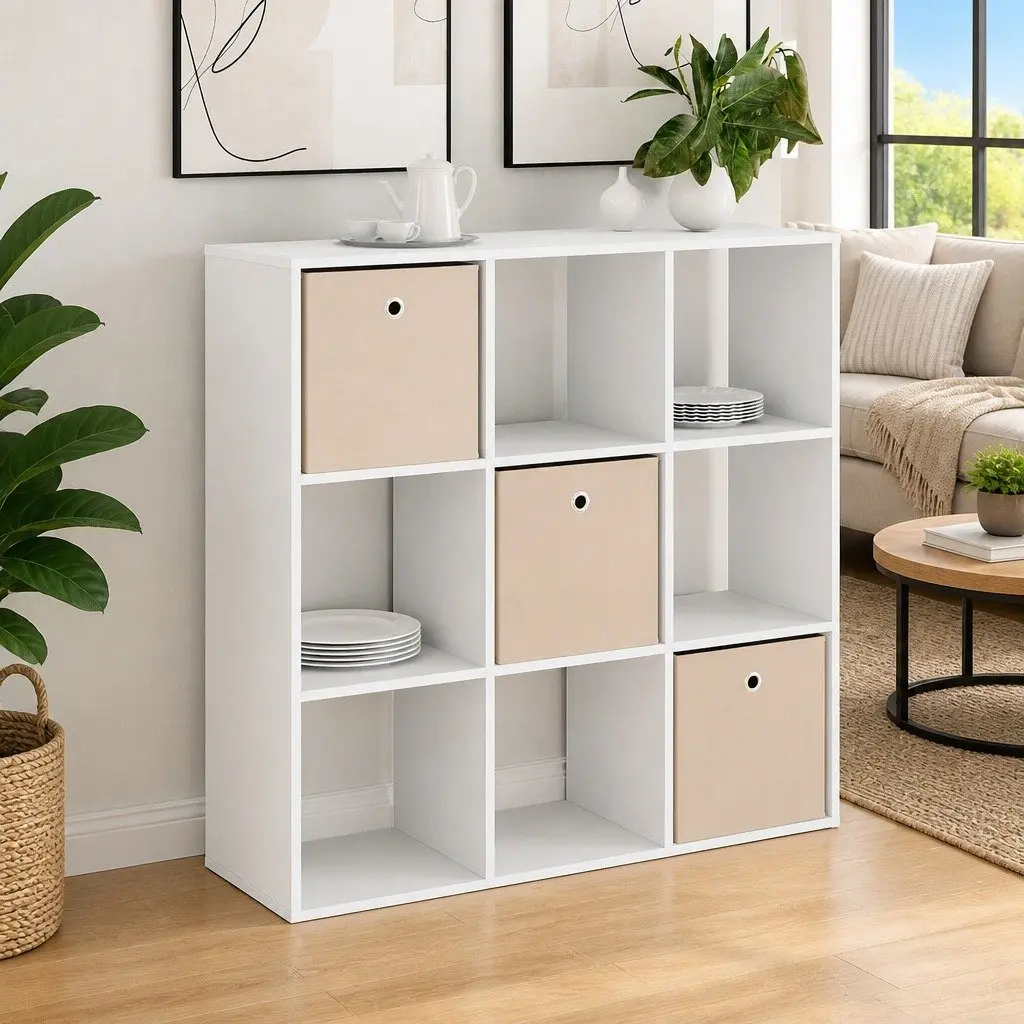 Sideboard White Modern Storage Cabinet 102x31x99.5 cm