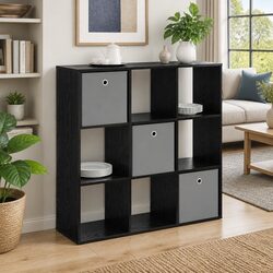 Sideboard Storage Cabinet Black Oak 102 x 31 x 99.5 cm Living Room Furniture