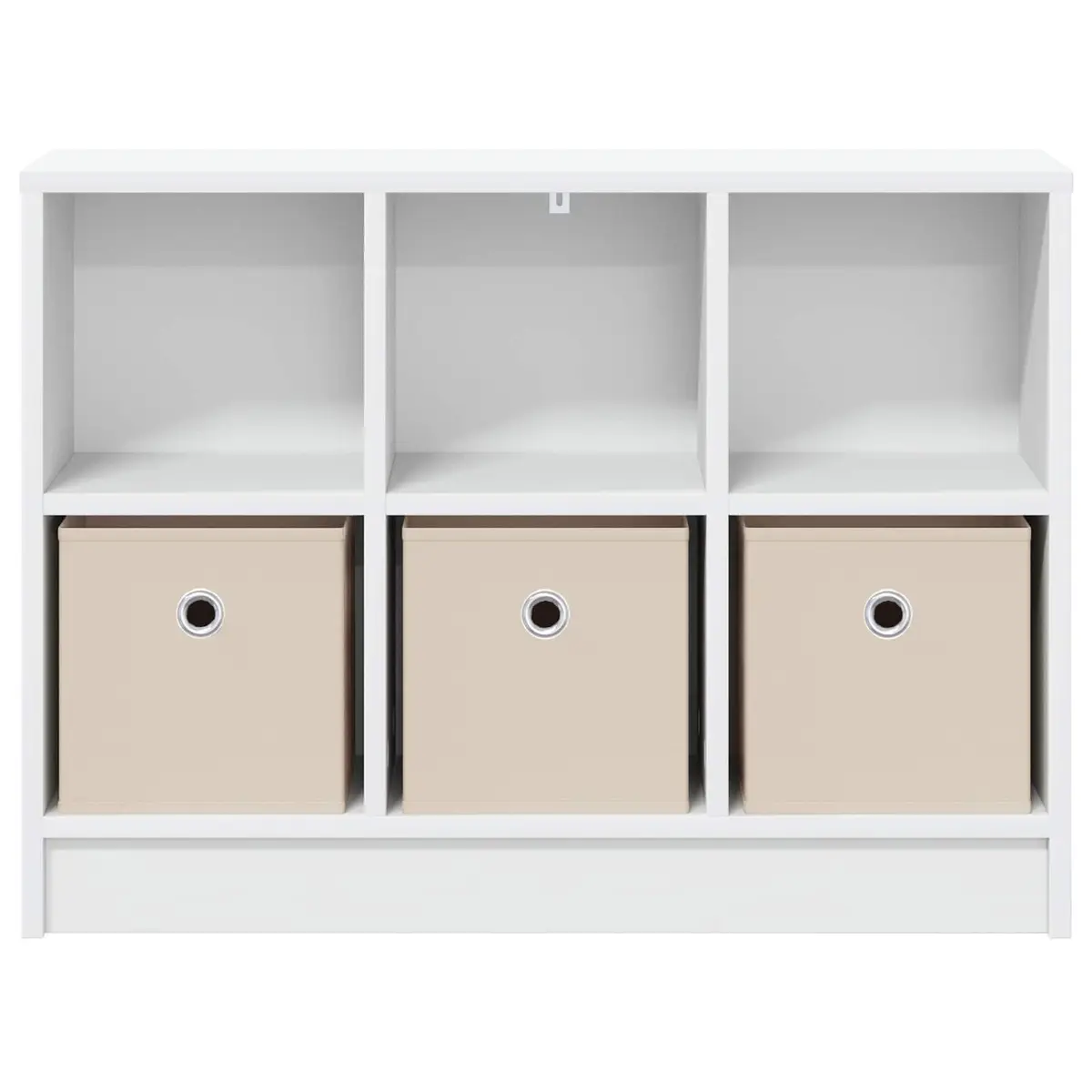 White Sideboard Storage Cabinet Modern Freestanding Engineered Wood 73.5 x 22.5 x 53.5 cm