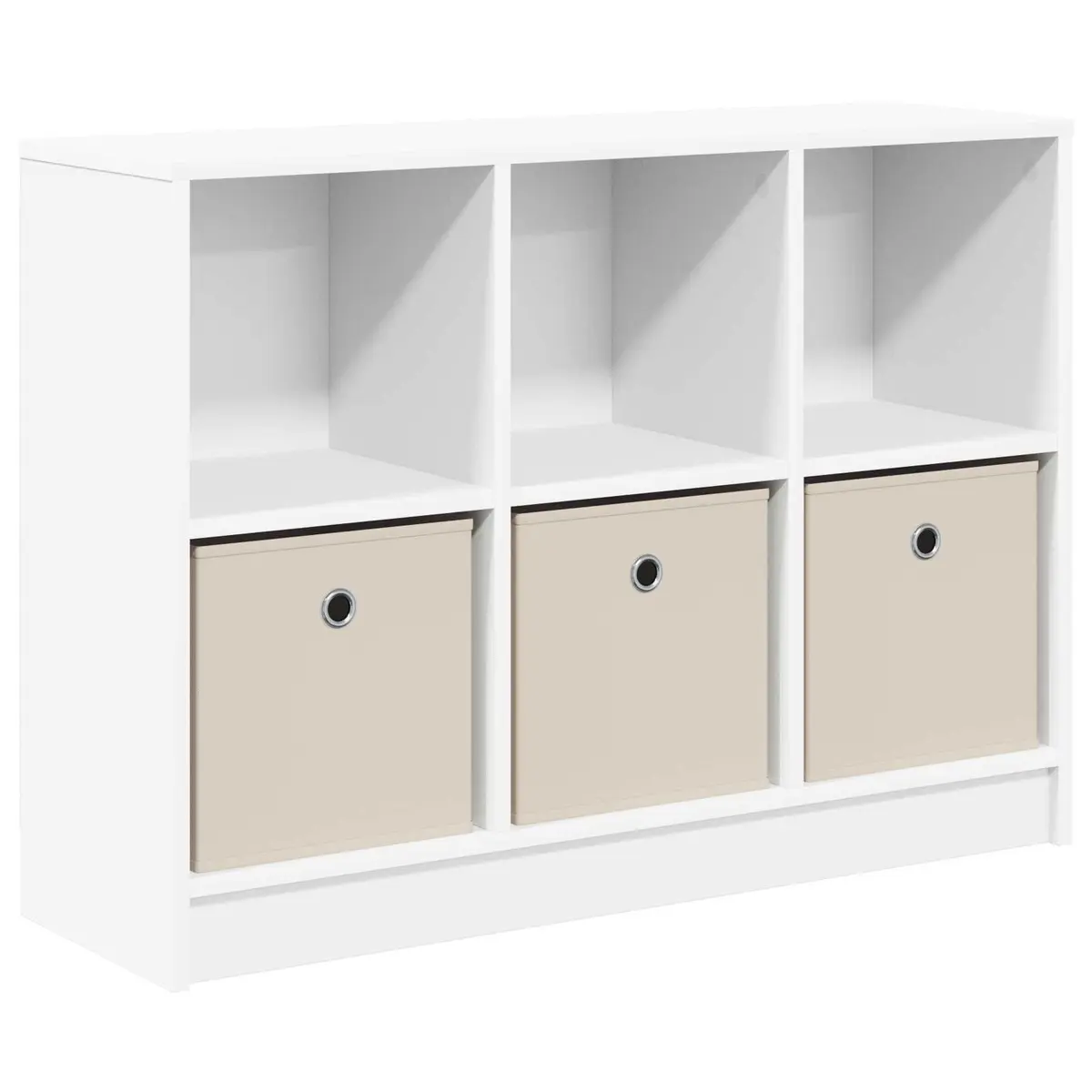 White Sideboard Freestanding Storage Cabinet with Drawer 88.5 x 27.5 x 63.5 cm