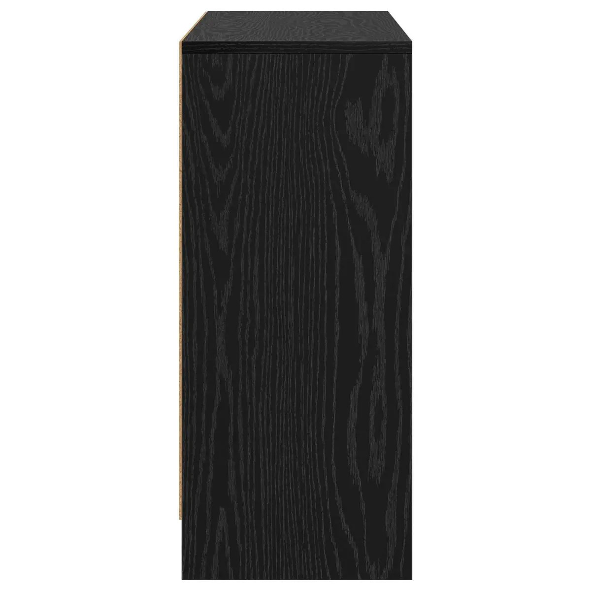 Black Oak Sideboard Modern Storage Cabinet 88.5 x 27.5 x 63.5 cm
