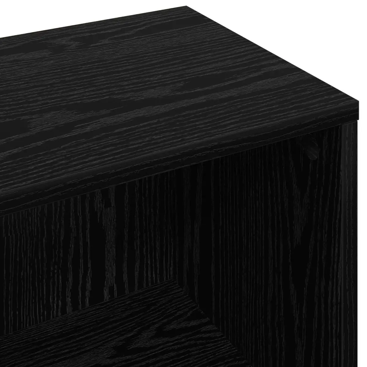 Black Oak Sideboard Modern Storage Cabinet 88.5 x 27.5 x 63.5 cm
