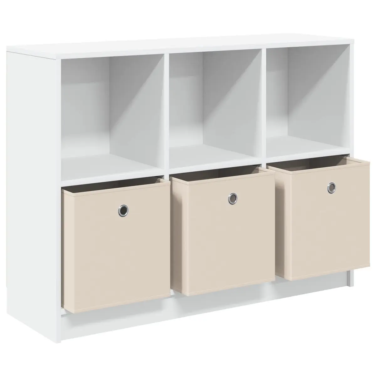 White Sideboard Modern Storage Cabinet 102 x 32 x 73.5 cm