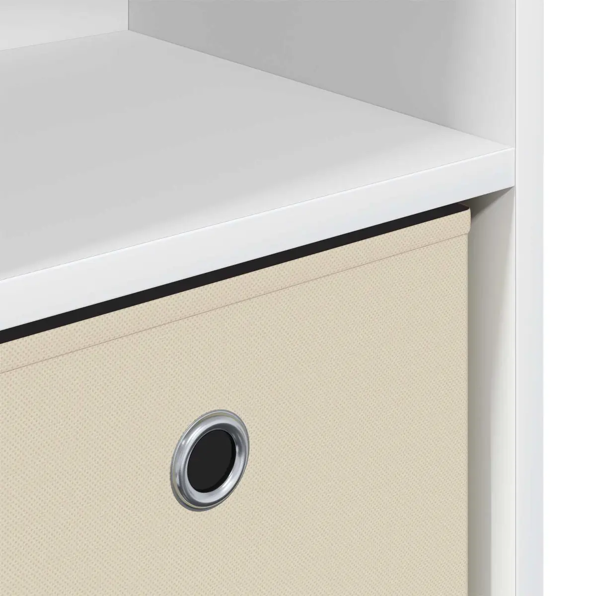White Sideboard Modern Storage Cabinet 102 x 32 x 73.5 cm