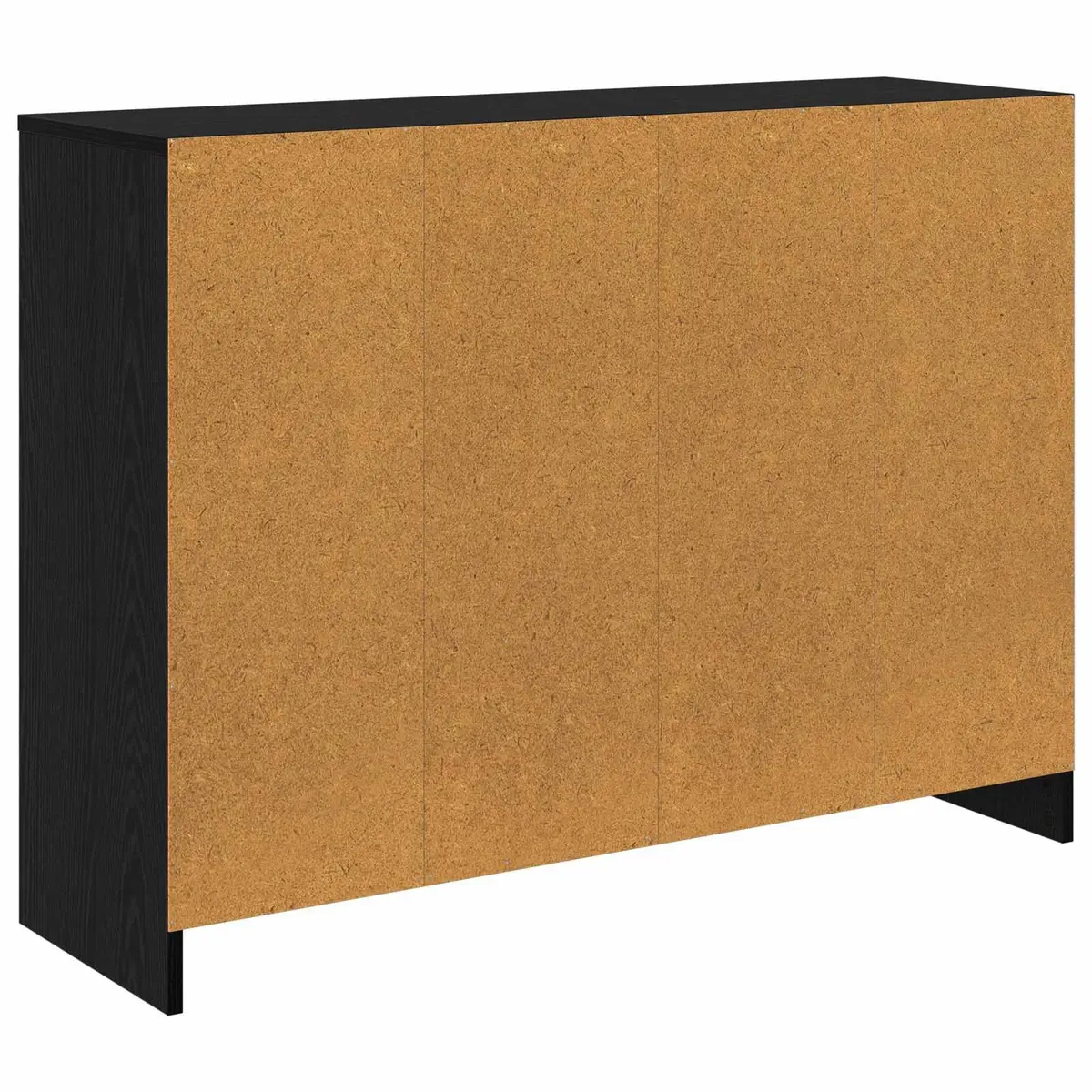 Sideboard Storage Cabinet Black Oak Modern Living Room Furniture with Shelving