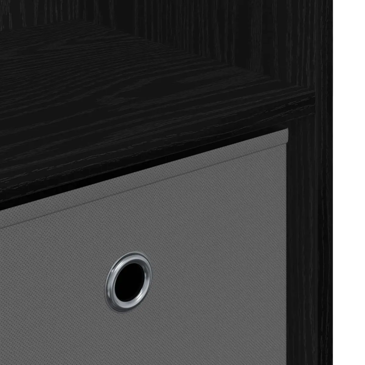 Sideboard Storage Cabinet Black Oak Modern Living Room Furniture with Shelving