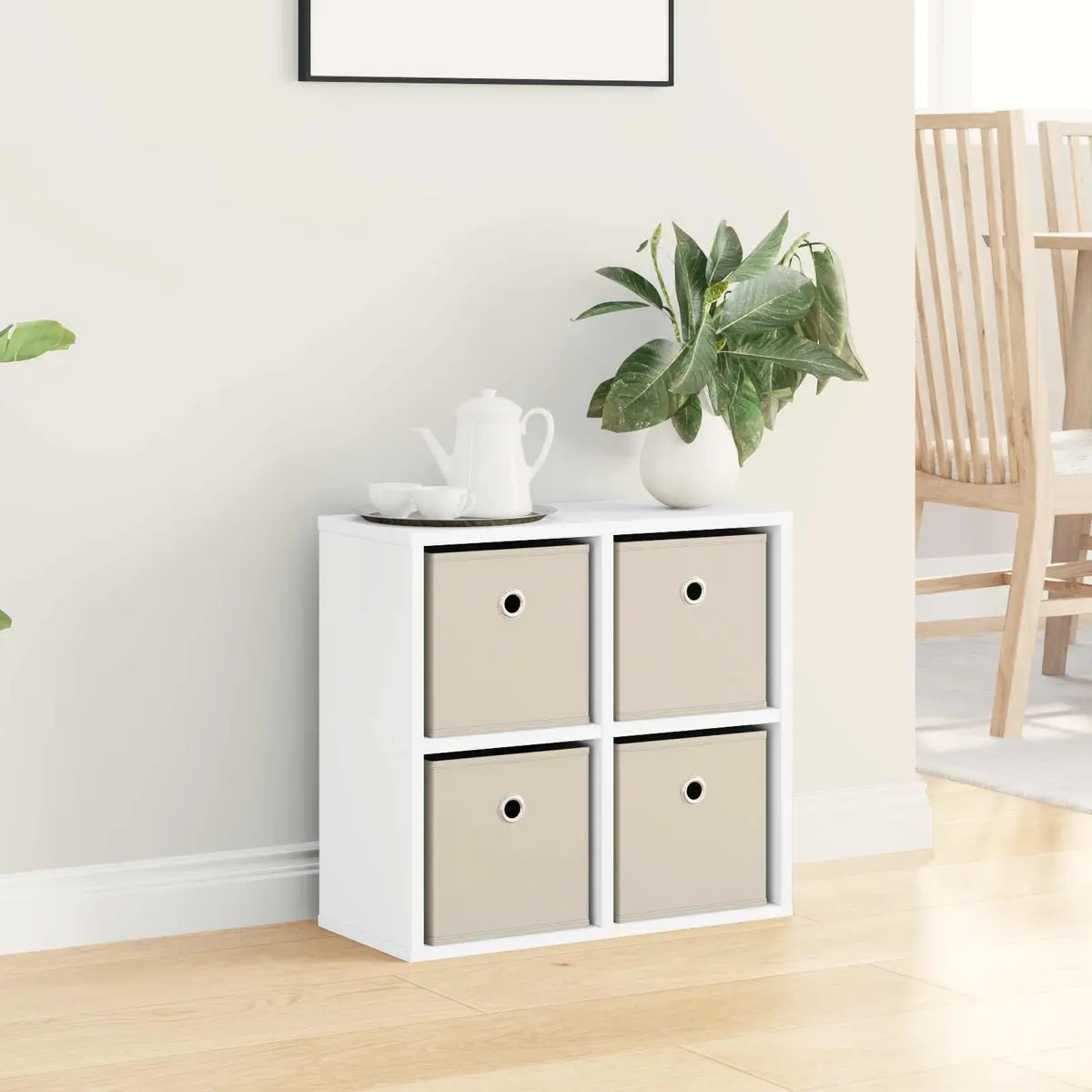 White Sideboard with Drawer Modern Storage Cabinet Living Room Furniture