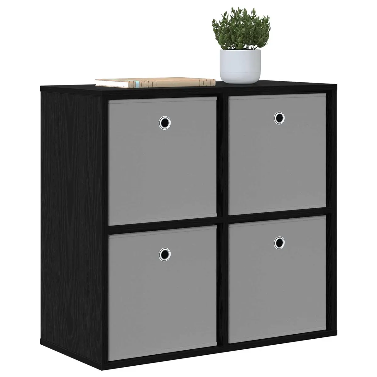 Sideboard with Drawer Black Storage Cabinet Modern Living Room Buffet Shelves