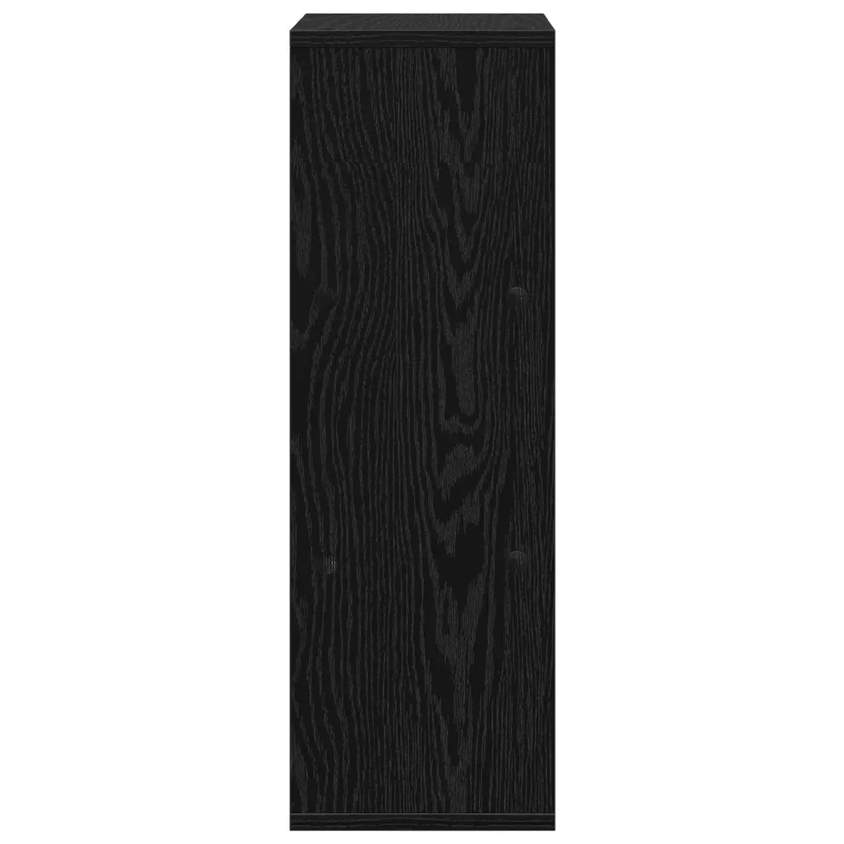 Sideboard Black Oak Modern Storage Cabinet with Drawer 25.5 x 22 x 69.5 cm