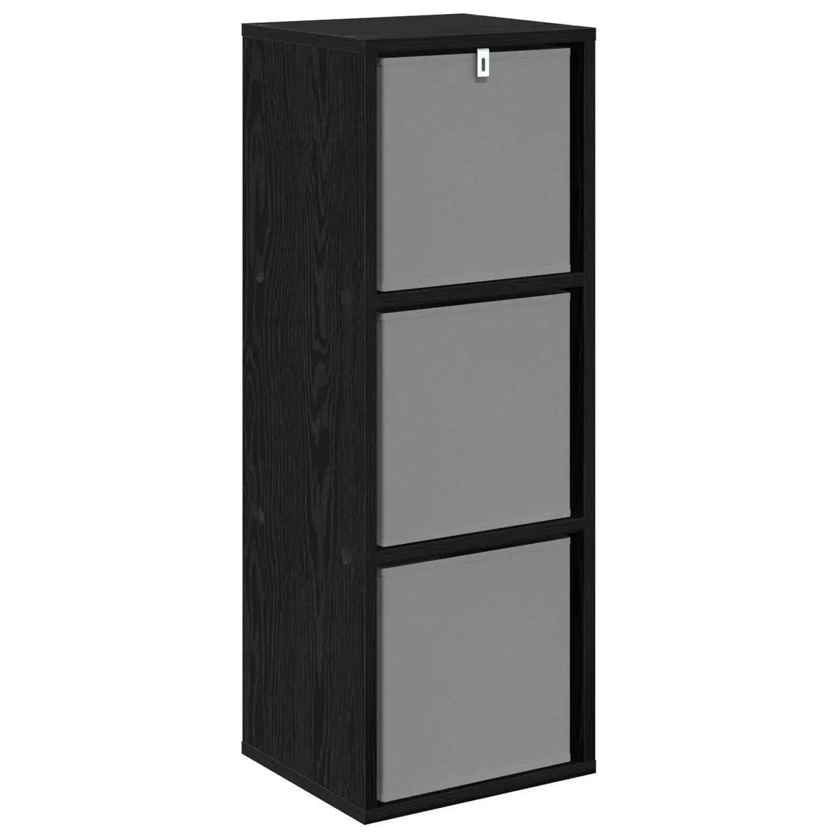 Sideboard Modern Black Oak Storage Cabinet 30.5 x 27 x 84.5 cm