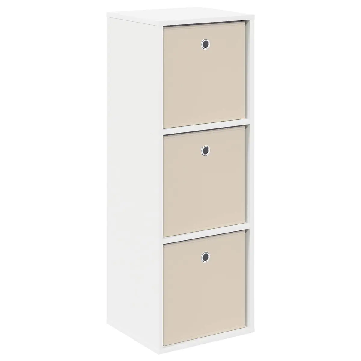 White Sideboard Modern Storage Cabinet 35 x 32 x 99.5 cm