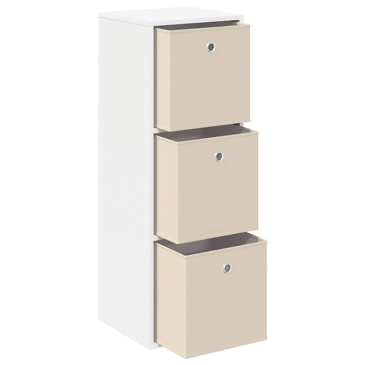 White Sideboard Modern Storage Cabinet 35 x 32 x 99.5 cm