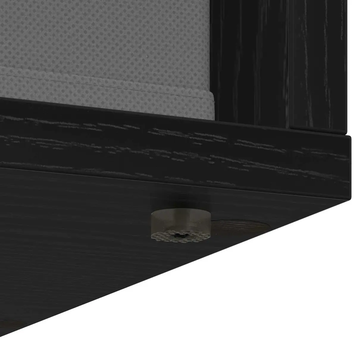 Sideboard Modern Black Oak Storage Cabinet with Drawer 35 x 32 x 99.5 cm