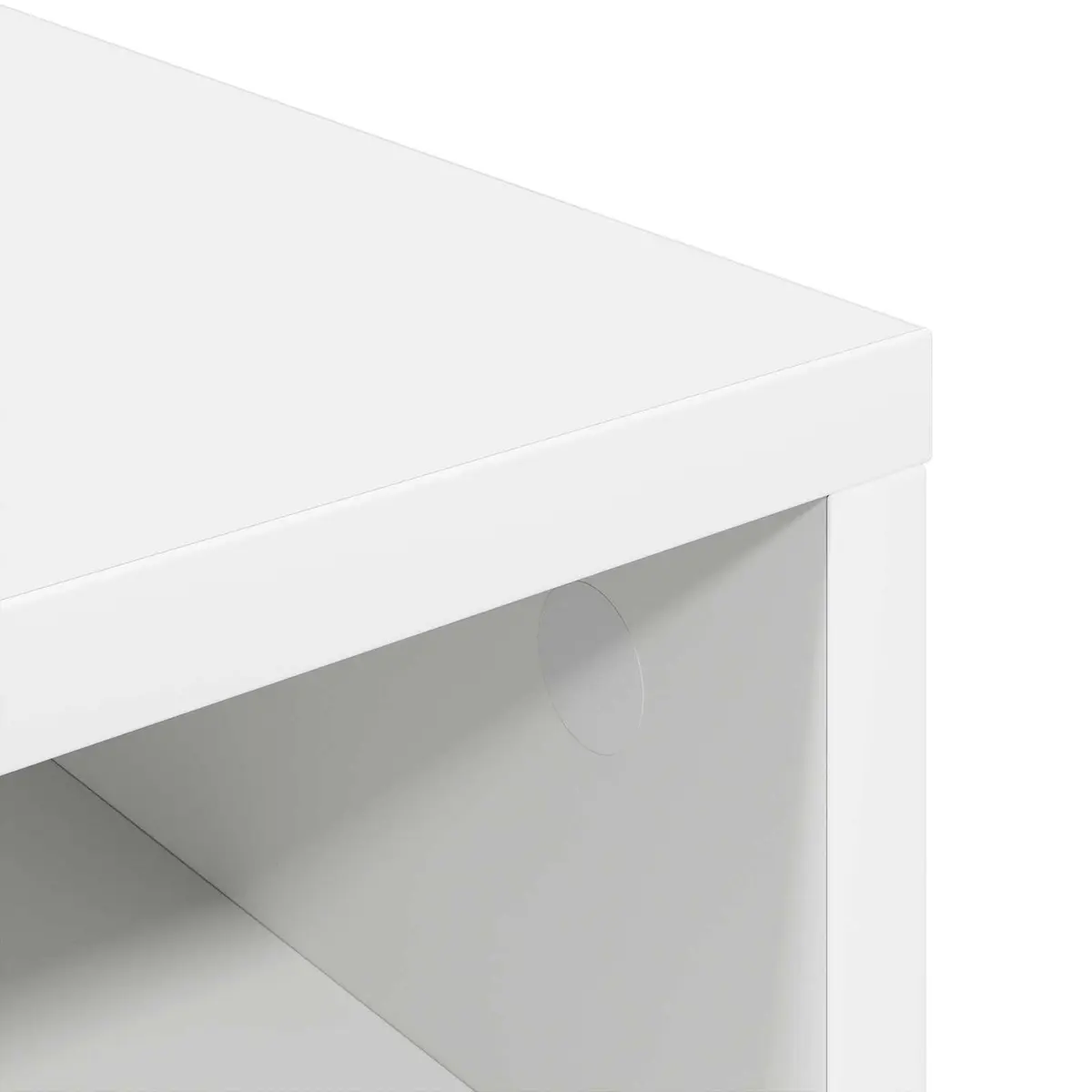 White Lowboard TV Unit Modern Living Room Storage Furniture 72cm