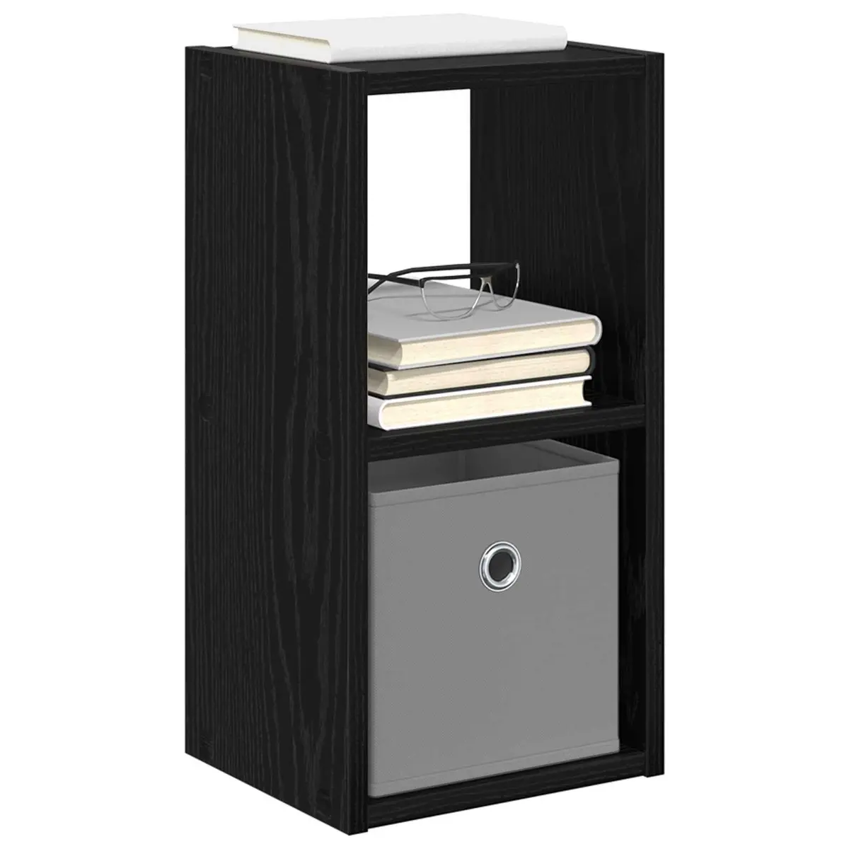 Black Bedside Table with Drawer for Easy Access