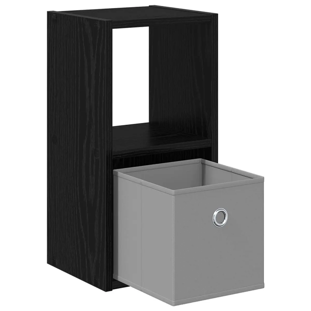 Black Bedside Table with Drawer for Easy Access