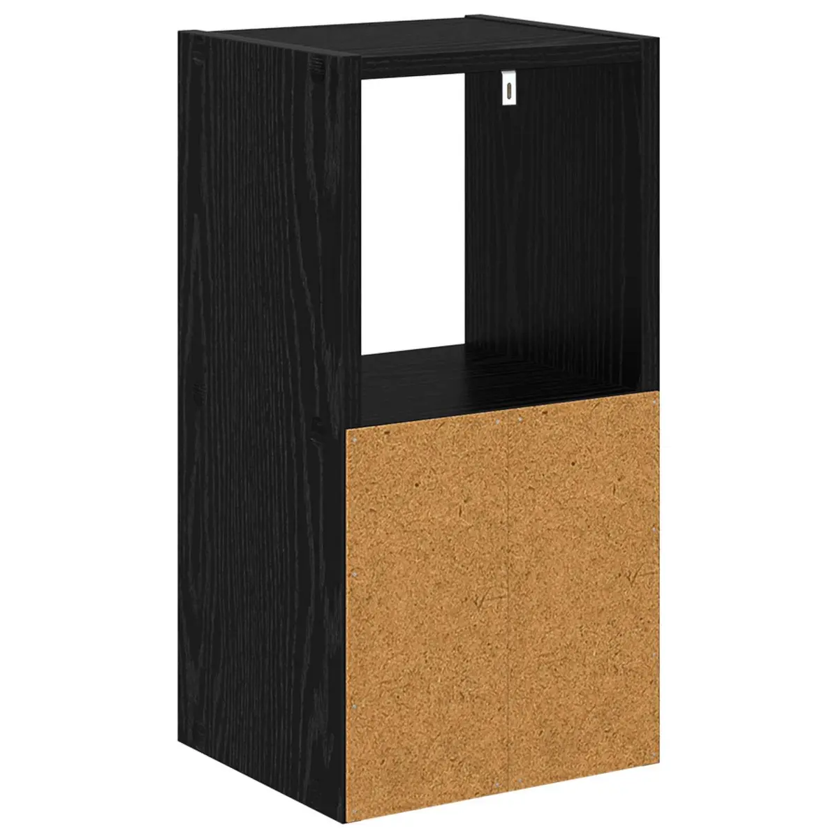 Black Bedside Table with Drawer for Easy Access