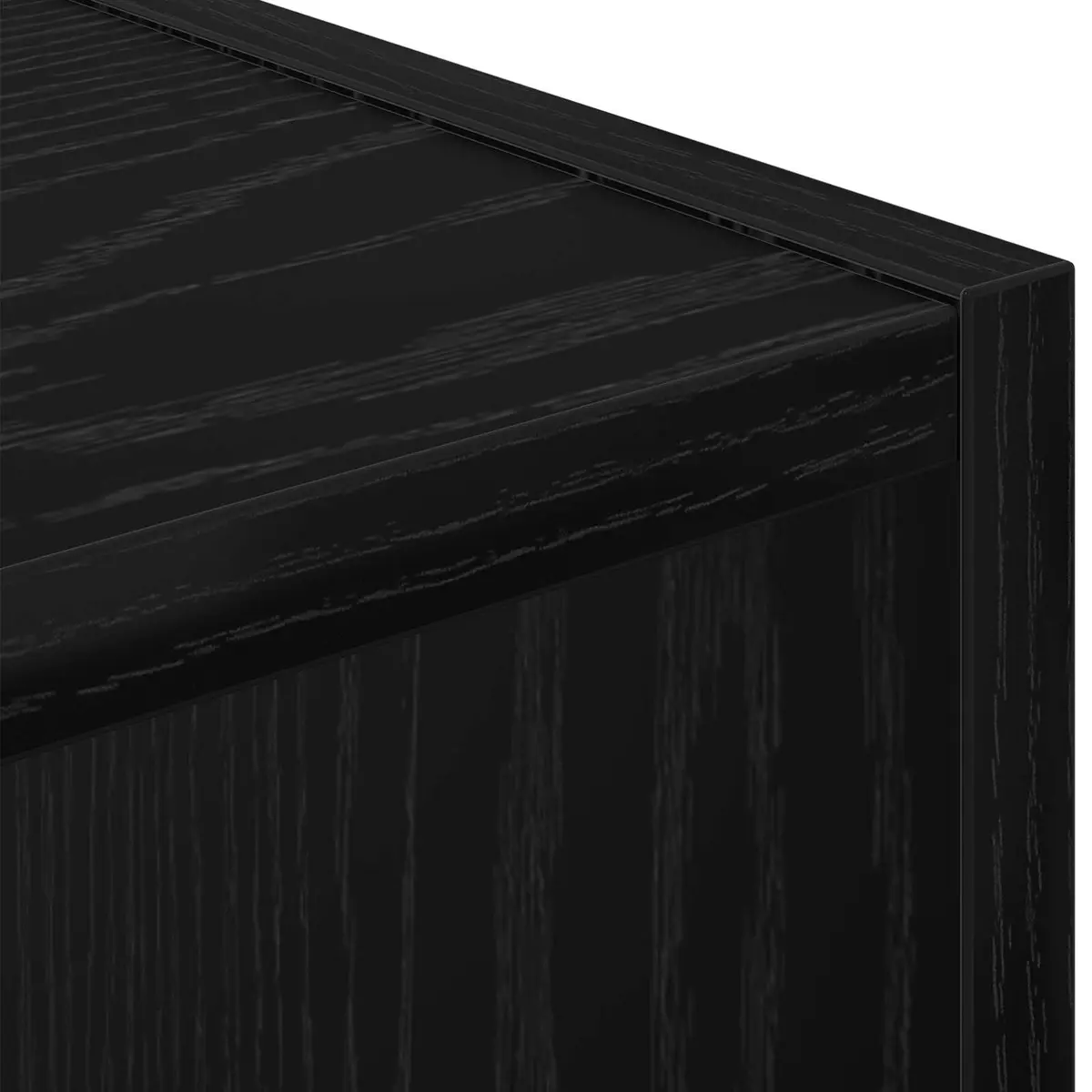 Black Bedside Table with Drawer for Easy Access