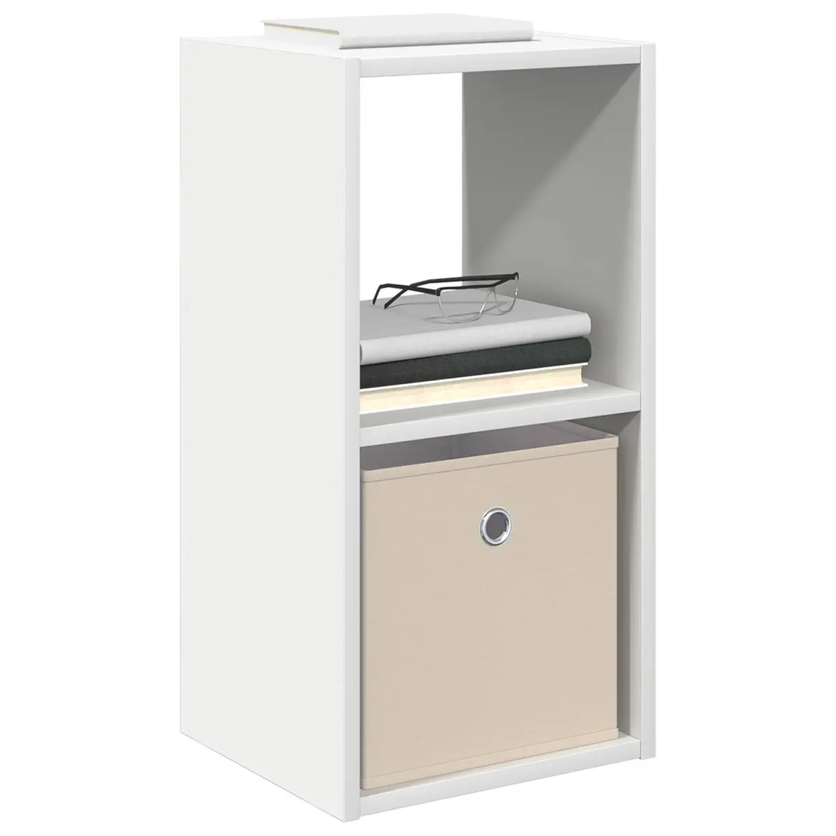 Bedside Table White 2 pcs 30.5 x 27 x 59.5 cm with Drawers Recessed Handles