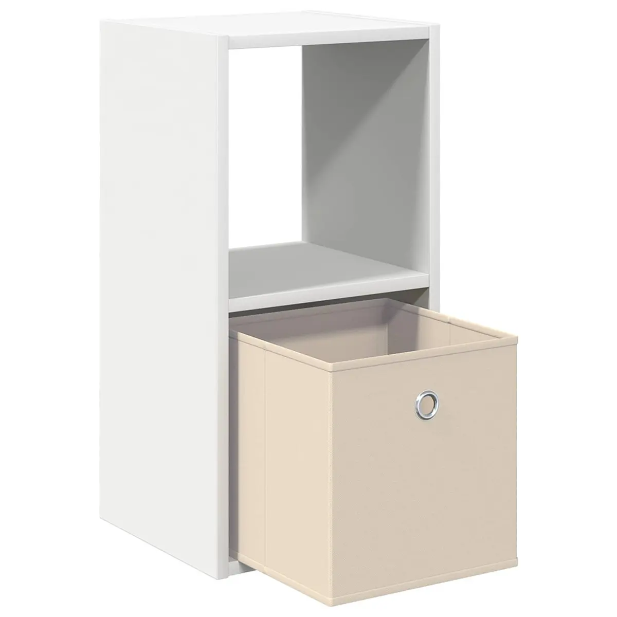 Bedside Table White 2 pcs 30.5 x 27 x 59.5 cm with Drawers Recessed Handles