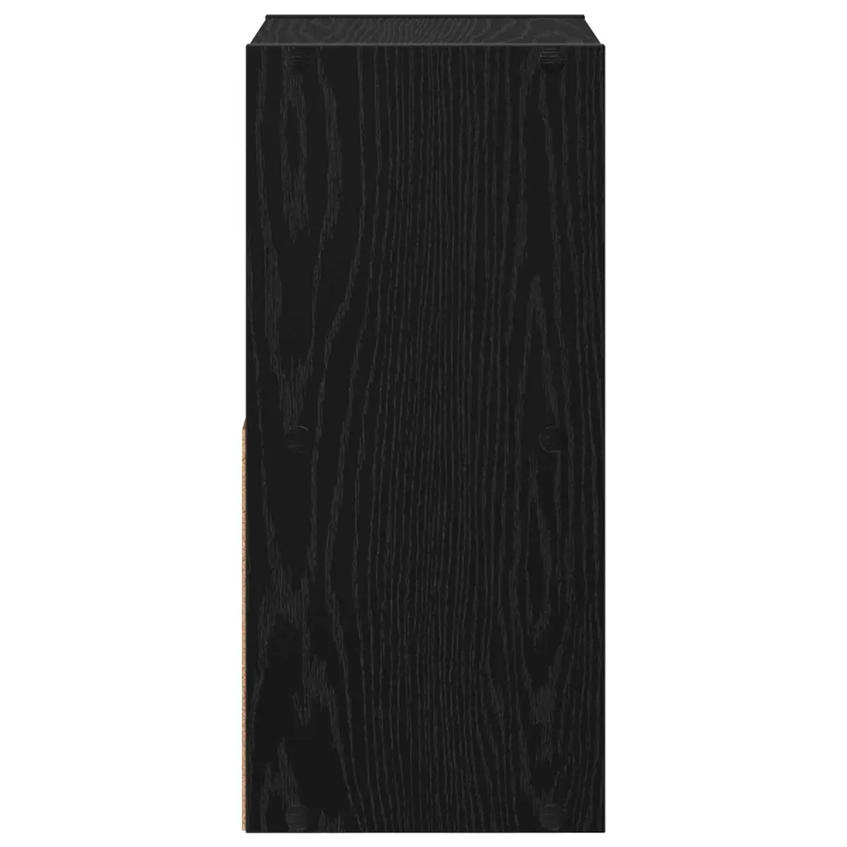 Bedside Table Black Modern Storage Nightstand 30.5 x 27 x 59.5 cm 2 Piece