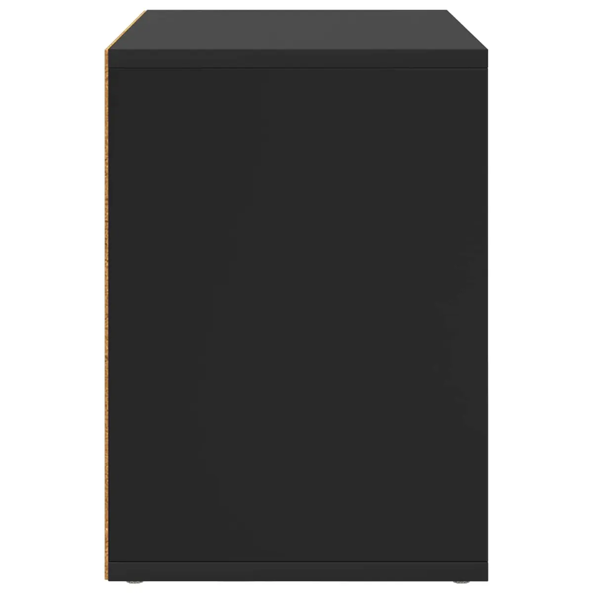 Cat House Indoor Furniture Black Engineered Wood Modern Design Cozy Pet Retreat
