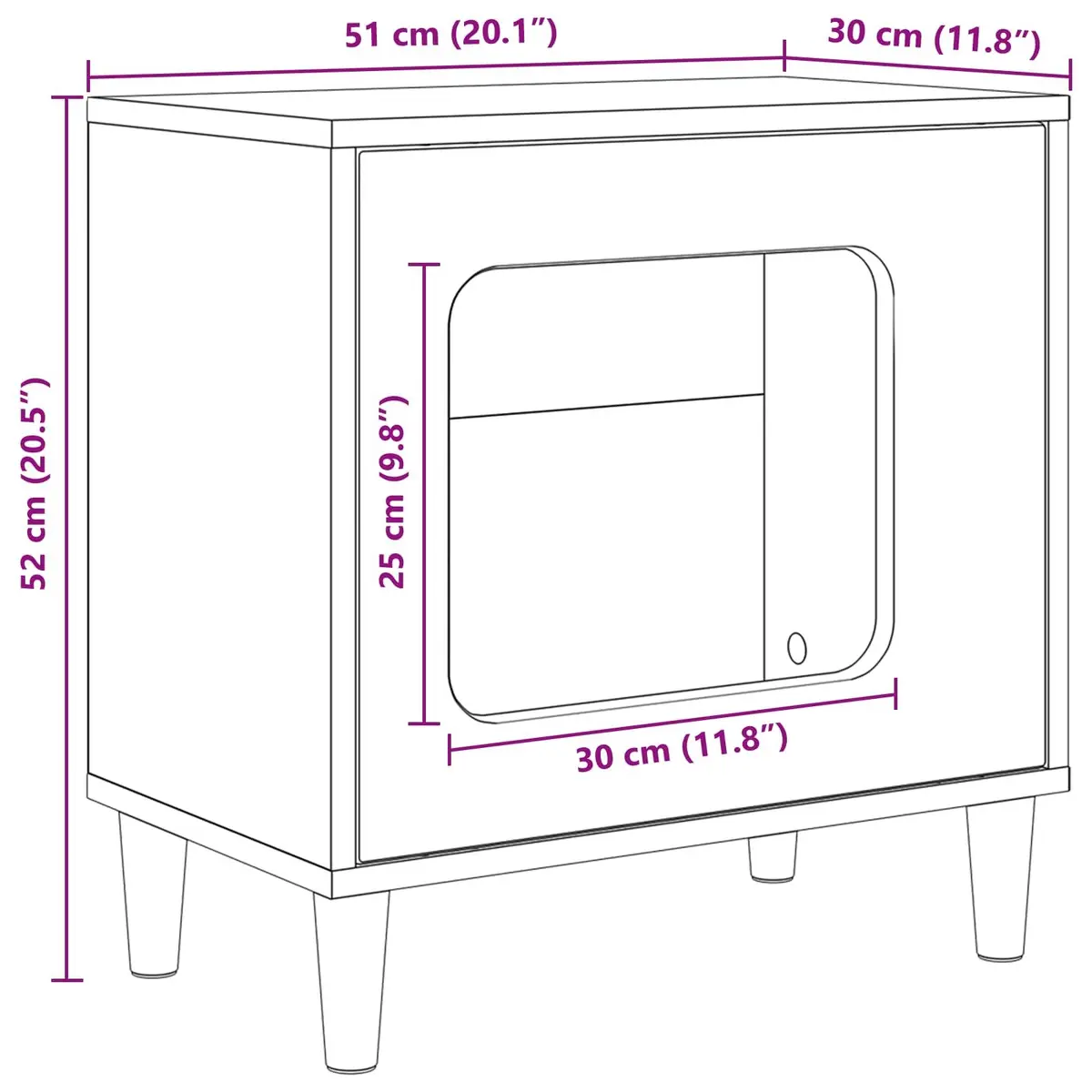 Cat House Modern White Engineered Wood 51x30x52cm