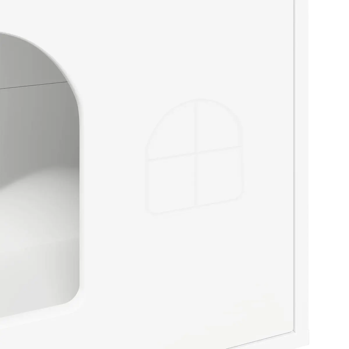Modern Cat House White 51 x 30 x 52 cm Indoor Kitten Shelter Furniture Hideaway