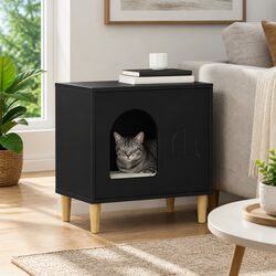Your Cat's New Home: Black Indoor Cat House