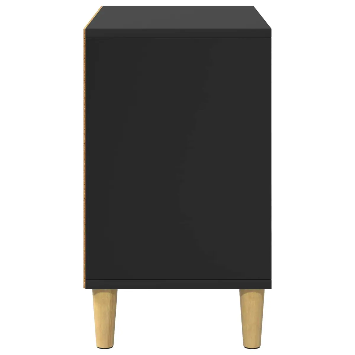 Cat House Modern Indoor Pet Furniture Engineered Wood Black 51 x 30 x 52 cm