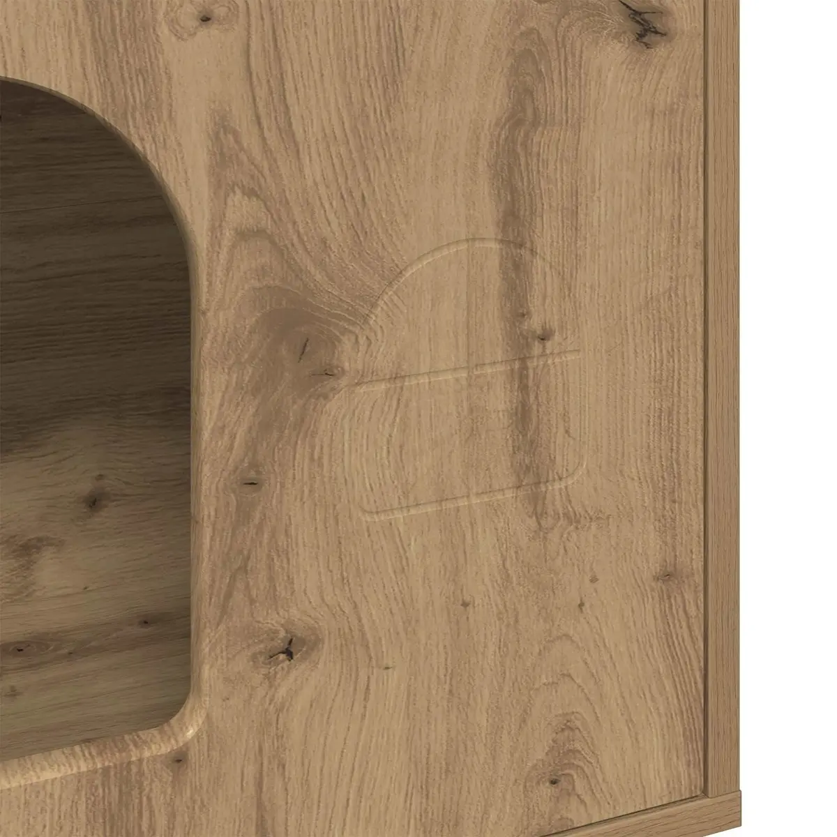 Cat House Modern Indoor Pet Furniture Brown Engineered Wood 51 x 30 x 52 cm