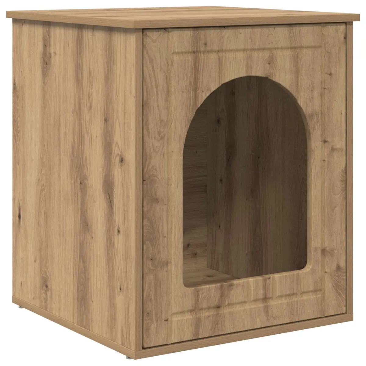 Cat House Modern Design Brown Engineered Wood Indoor Pet Furniture 53x52x62cm