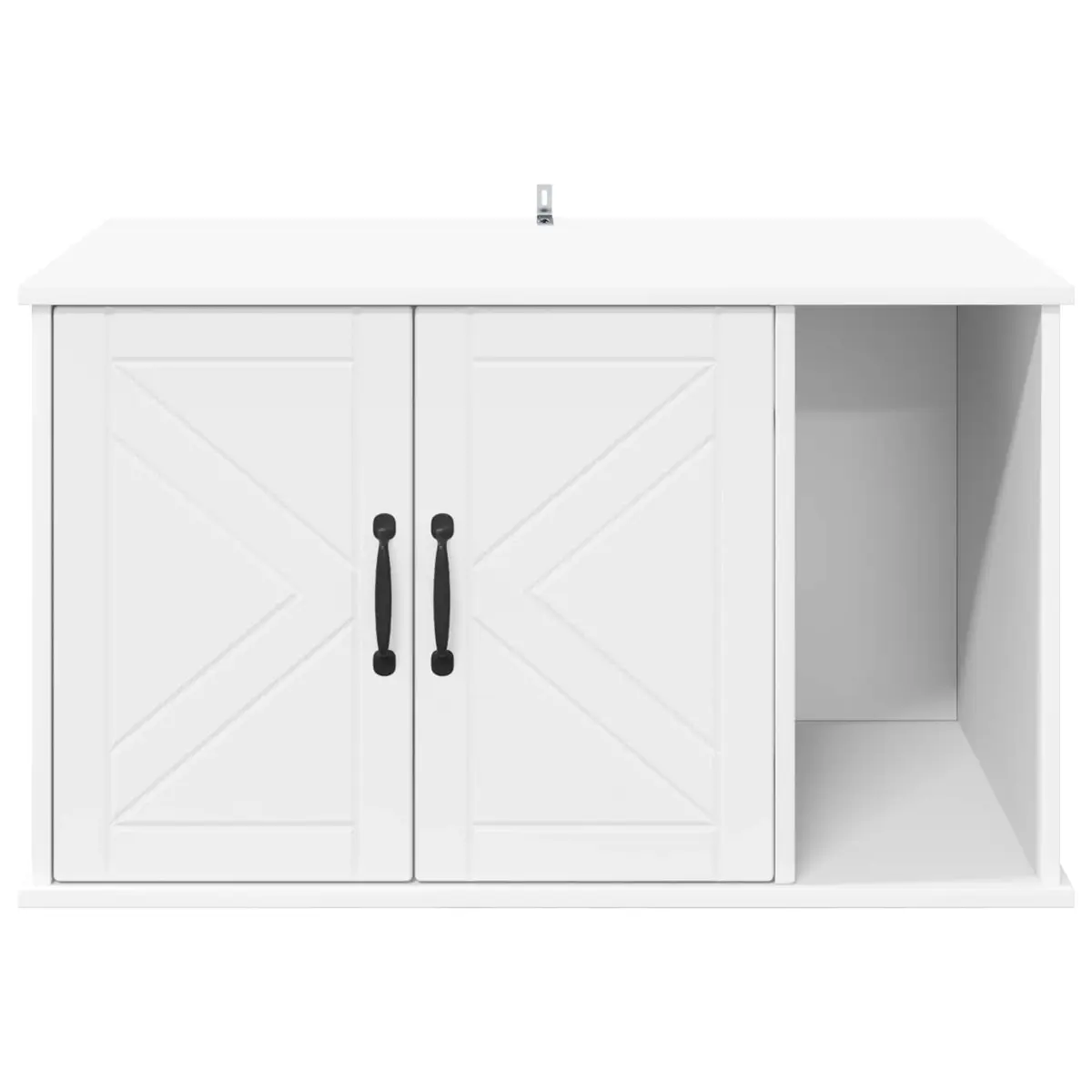 Cat House Modern Design White Engineered Wood Indoor Pet Furniture Retreat